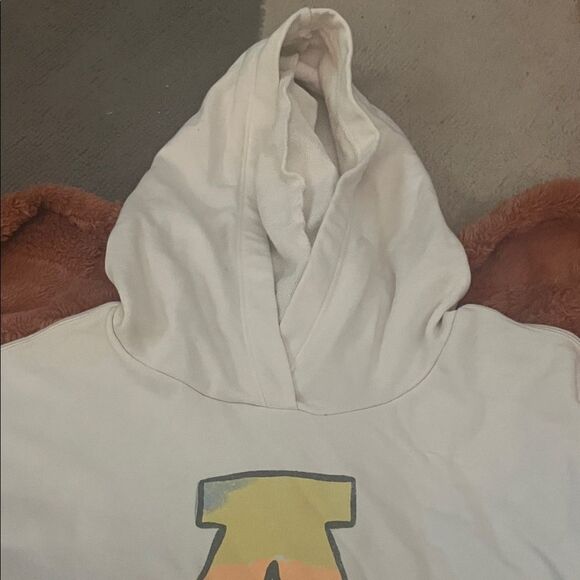 Old Navy White Hoodie with Multicolor 'All Good' Design - Picture 2 of 5